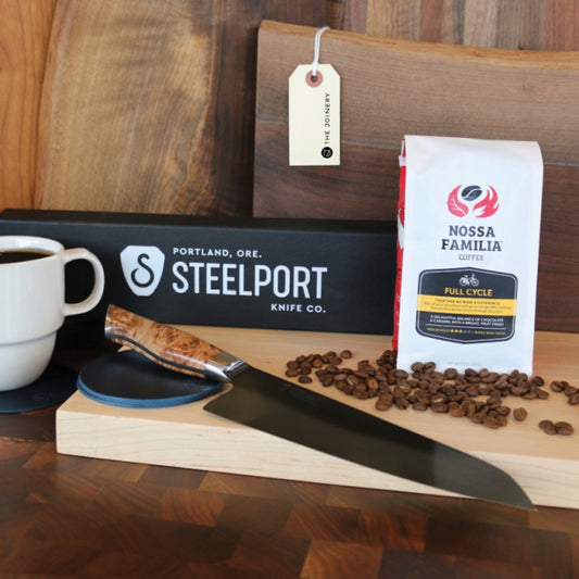 "Kitchen Table" event with Nossa Familia Coffee and Steelport Knife Co.