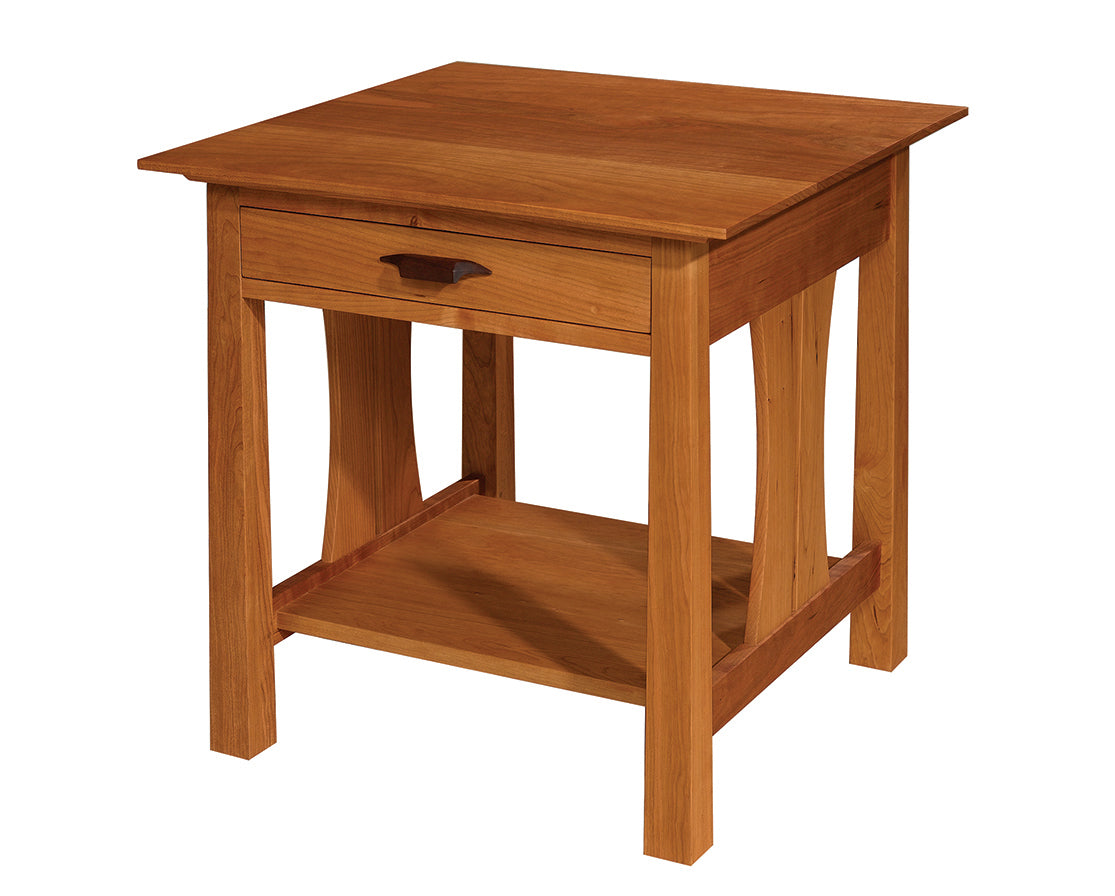 Pacific End Table in Cherry with Rosewood Yoshinaga Pull