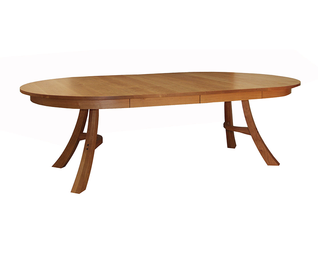 Kyoto Dining Table in Cherry, shown with Two Leaves