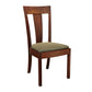 V-Back Side Chair in Western Walnut with COM Fabric