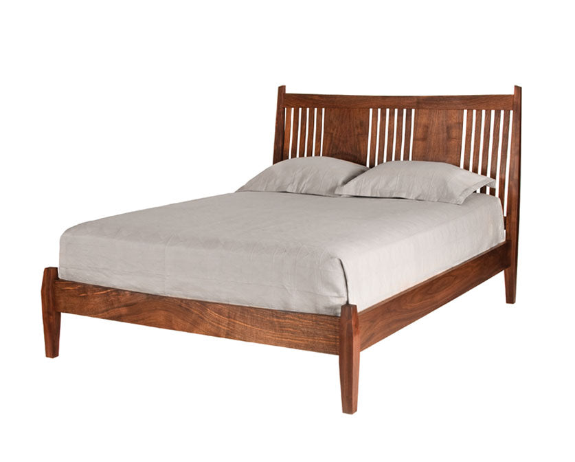 Lorelei Bed in Western Walnut in Matress Only Set Up