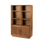 Modern Avocat Bookcase in Eastern Walnut with Mission Pulls