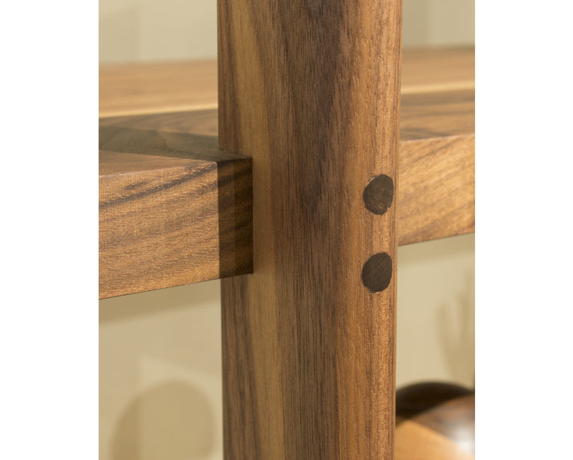 Pin detail of Sebastian Bookcase in Eastern Walnut