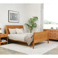 Contemporary Sleigh Bed in Cherry with Corbett Nightstand and Dresser