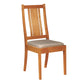 Kenton side chair with upholstered seat in Cherry