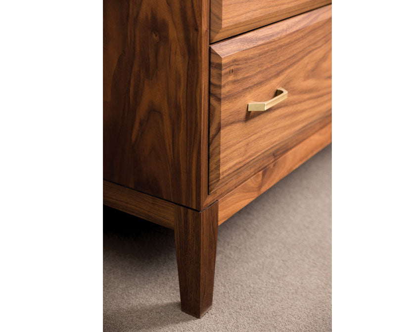 Detail of Corbett Dresser base in Eastern Walnut