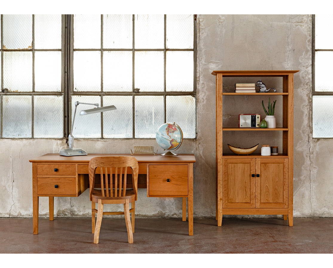 Banjo Chair in Cherry with Ironside Desk and Dunning Avocat Bookcase