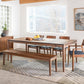 Whitman Dining set featuring Whitman dining table, chairs, bench and sideboard in Eastern Walnut