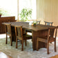 Western Walnut Kyoto Chairs with Live Edge Dining Table