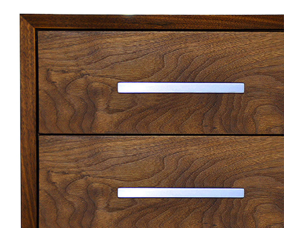 Modern Dresser in Eastern Walnut with custom pull detail