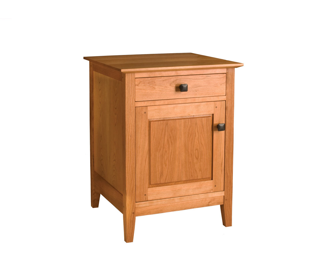 Dunning Nightstand with Door and Drawer in Cherry