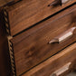 Drawer front detail of Pacific Nightstand in Western Walnut