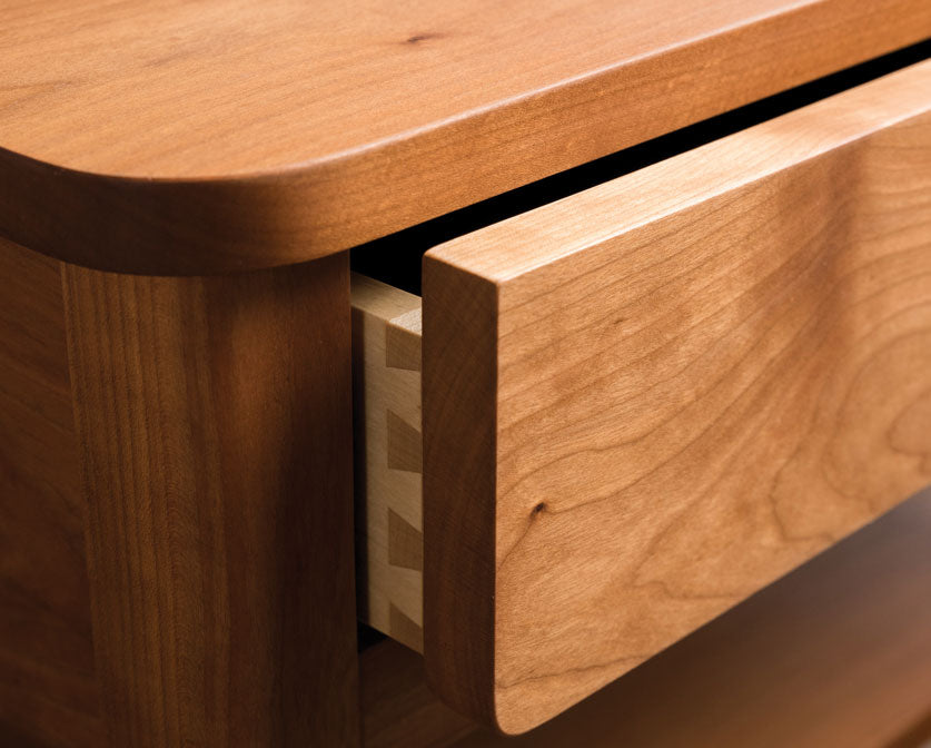 Whitman drawer detail in Cherry