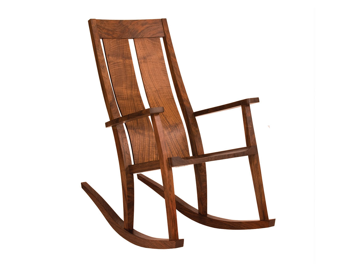 Leon's Rocker in Western Walnut with Wood Seat