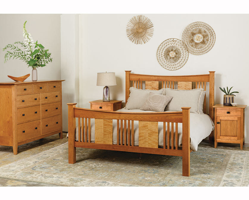 Dunning Nightstand with Sorenson Reverse Bed & Dunning Kirsten's Dresser
