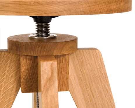 Teton Stool Detail in White Oak