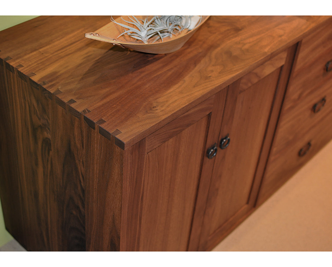 Tansu Sideboard in Eastern Walnut with Tansu Pulls 