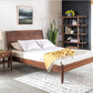 Whitman Bed in Western Walnut with Whitman Nightstand and Sebastian bookcase