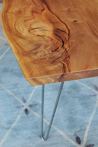 Hairpin Coffee Table in Madrone