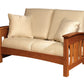 Pacific Loveseat in Cherry with COM Fabric