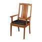Kelly Armchair in Cherry with Black Leather and Custom 3-Square Inlay