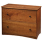 Lateral File Cabinet in Cherry with Joinery Kick, Mission Top & Shaker Knob