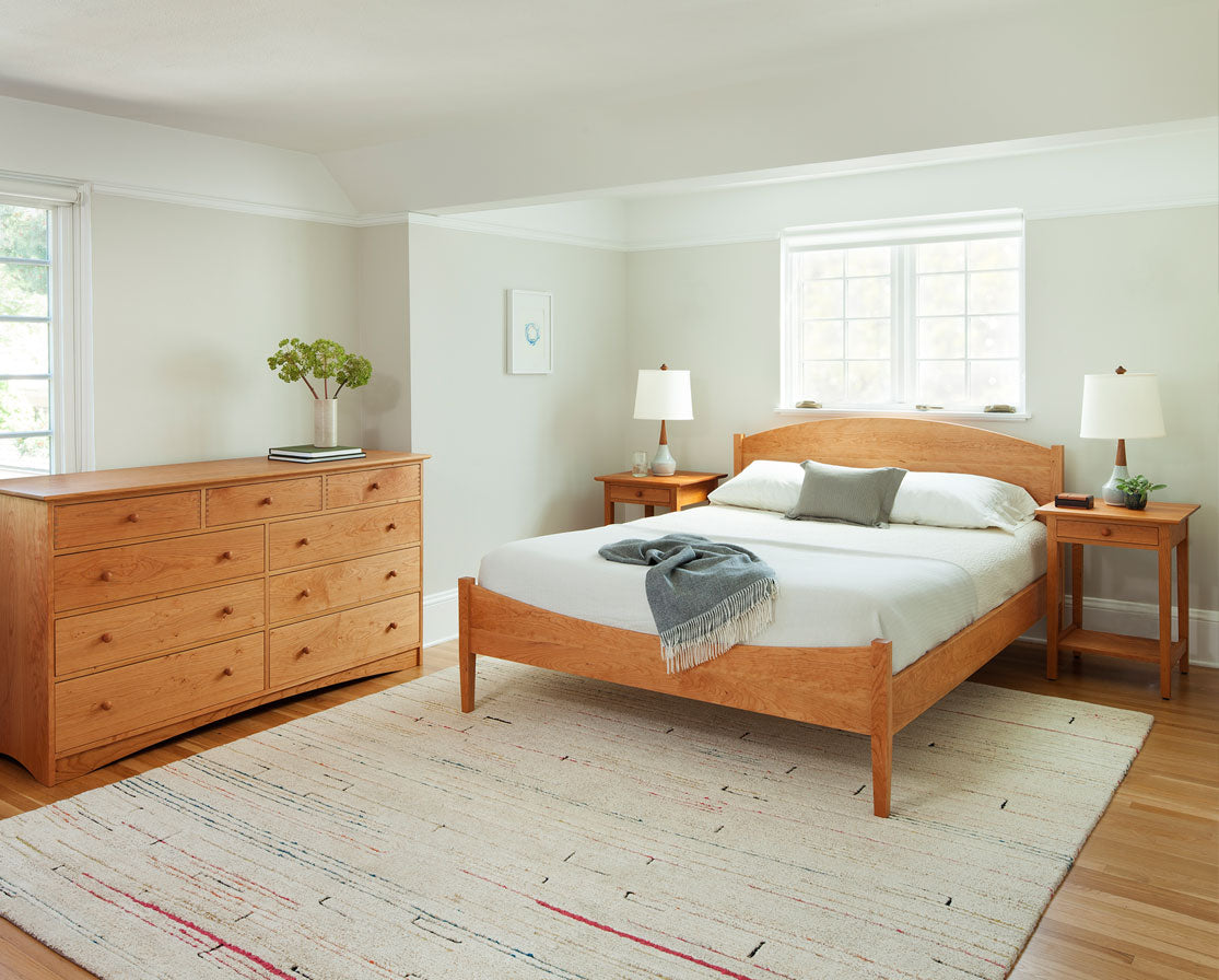 Joinery 9-Drawer Dresser with Classic Shaker Bed and Shaker Nightstands
