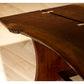 Live Edge Butterfly Coffee Table Detail in Western Walnut with Curly Maple