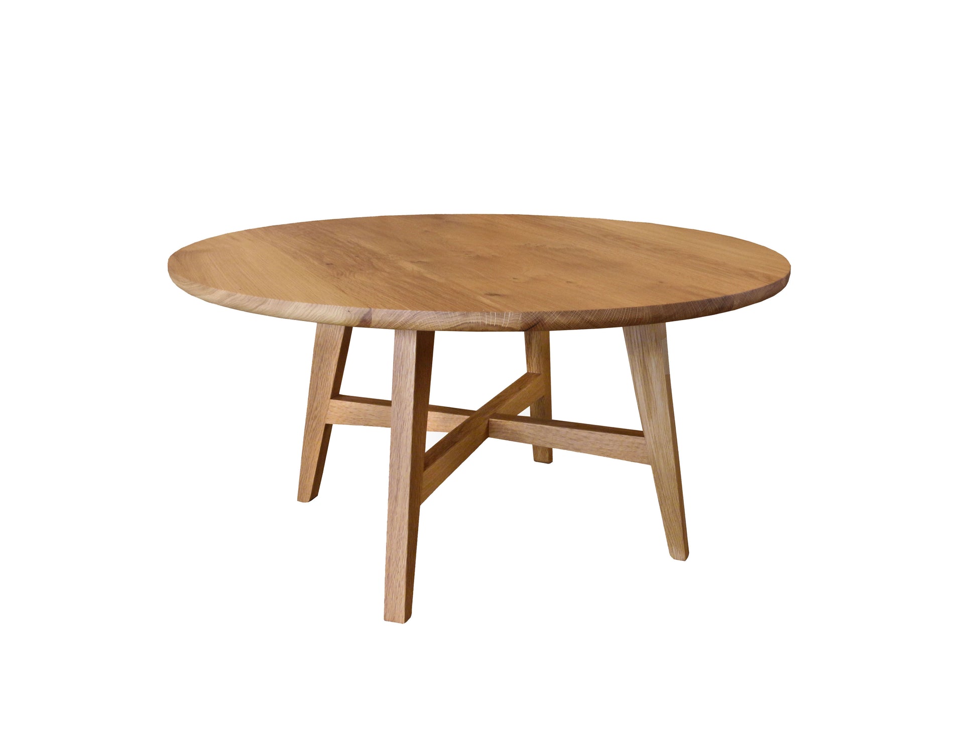 Klamath Round Handcrafted Coffee Table in Oregon White Oak