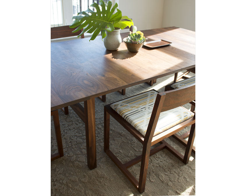 Celilo Dining Table in Eastern Walnut with Celilo Dining Chairs