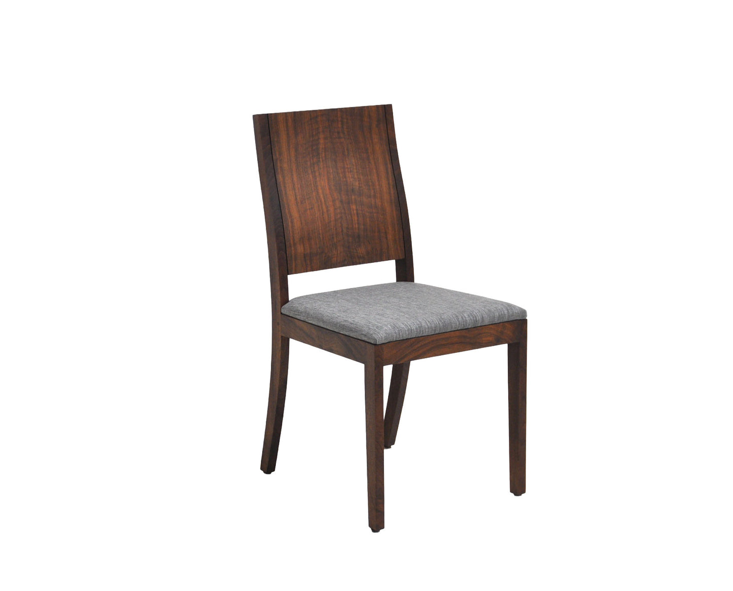 Studio Dining Chair handcrafted in Western Walnut with Marl Fabric