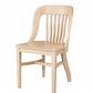 A light natural wood dining chair with a slatted backrest and a square seat, shown against a plain white background.