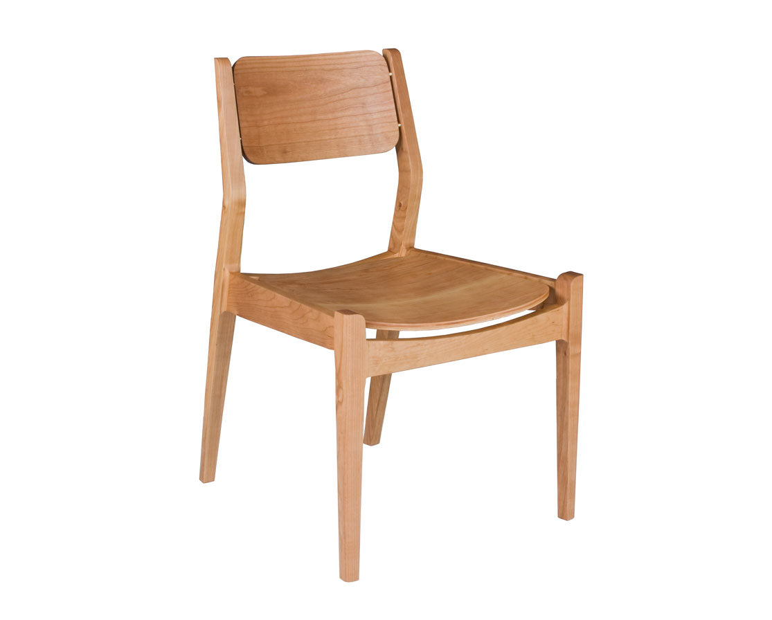 Whitman Chair with wood seat in Cherry