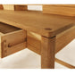 Drawer and desk top thru detail of Maud desk in Oregon White Oak