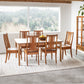 Shaker dining table in Cherry with Kenton dining chairs and Whitman Curio