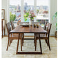 Wilkes Live-Edge Dining Table in Western Walnut with Studio Dining Chairs