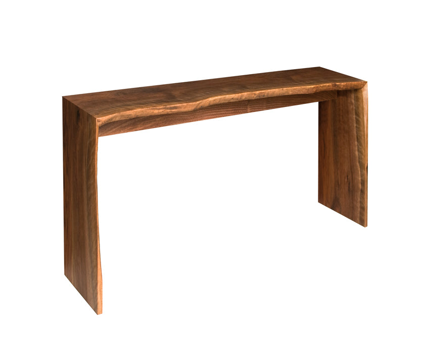 Live-edge Entry table in Western Walnut