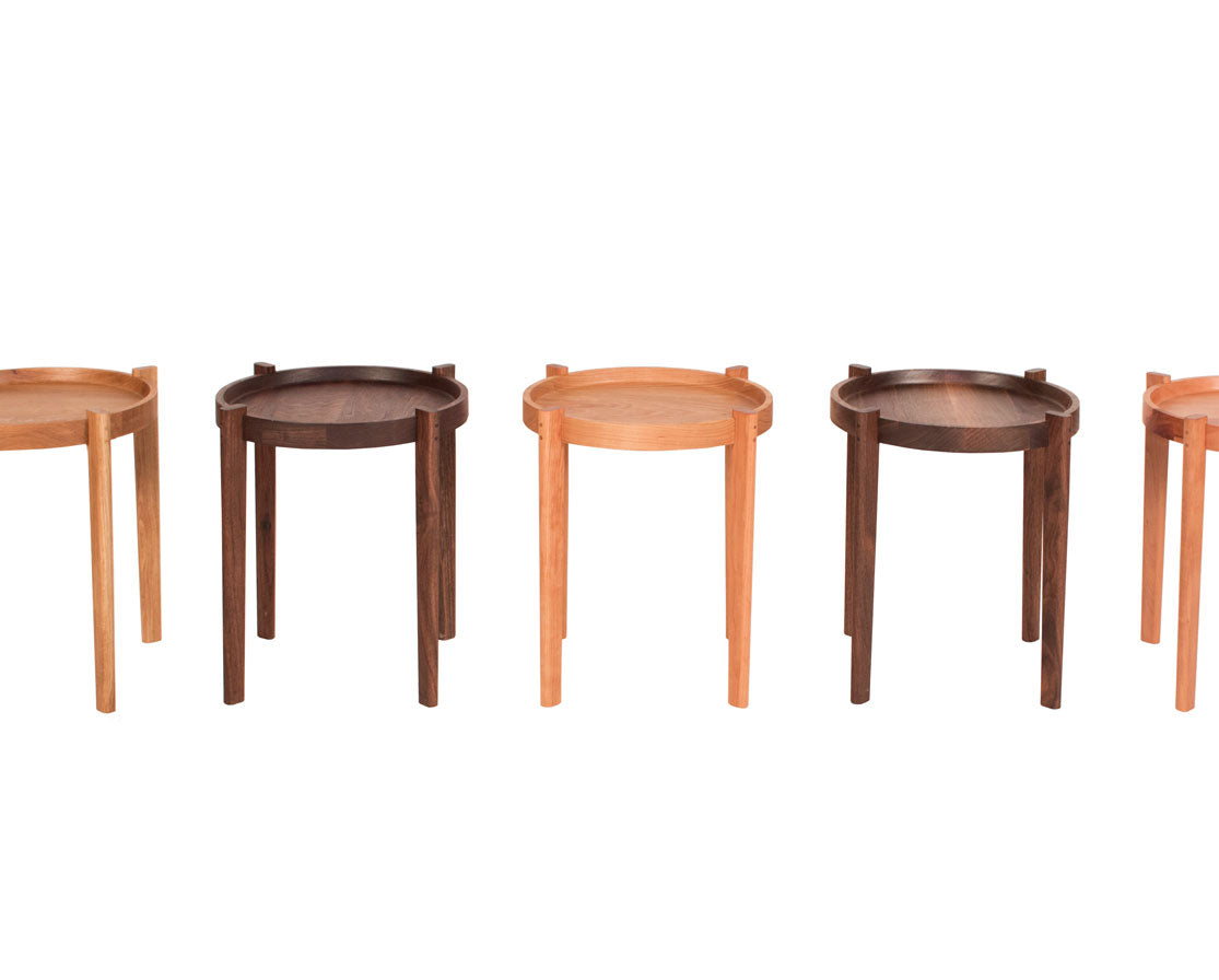 Sebastian End Tables in a variety of wood species