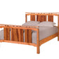 Queen Sapporo Bed in Madrone with Western Walnut Risers Mattress Only