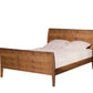 Queen Contemporary Sleigh Bed in Eastern Walnut Mattress Only