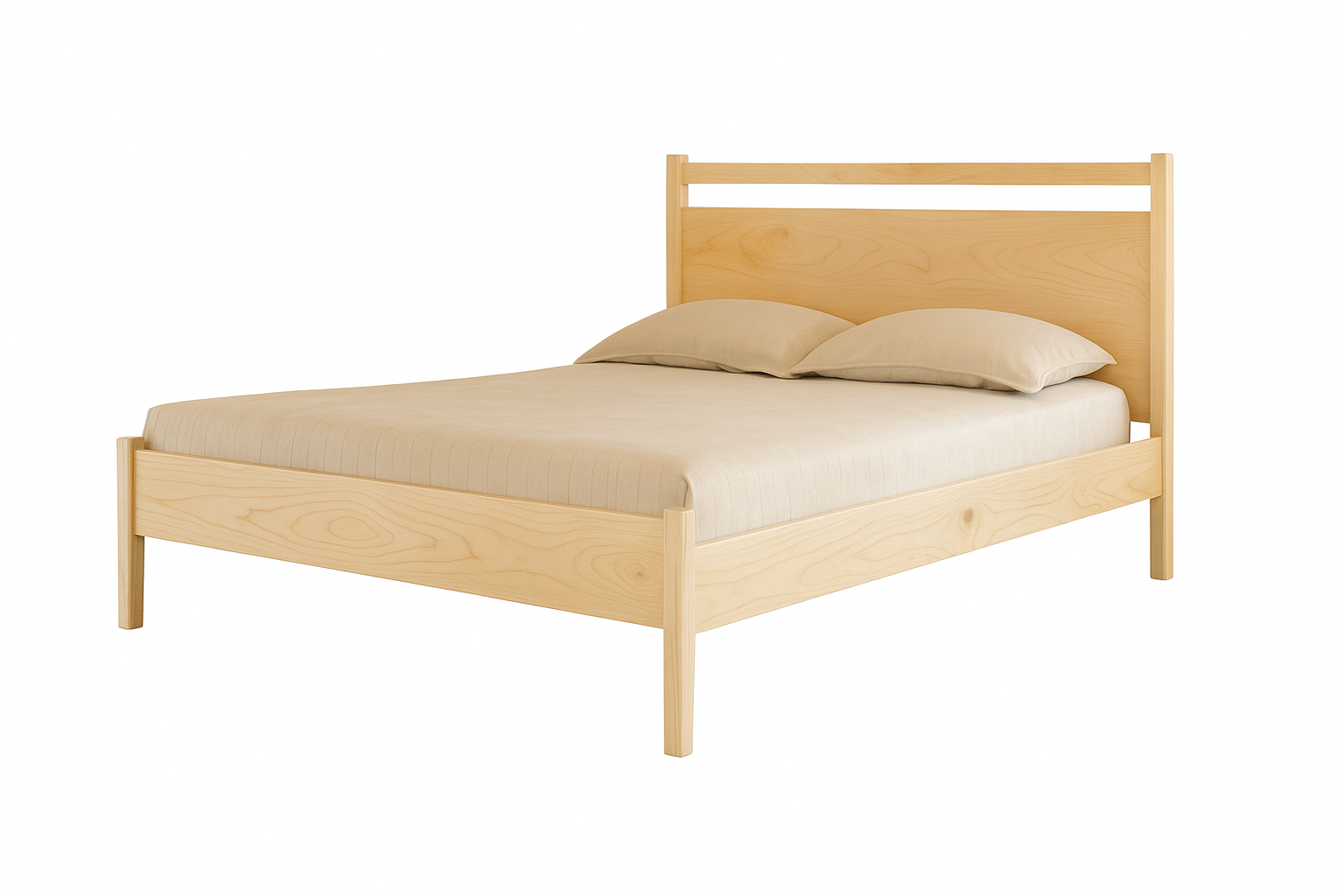 Maud bed in Maple Queen