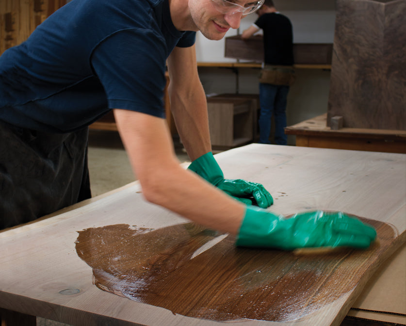 Joinery Oil being applied to Western Walnut