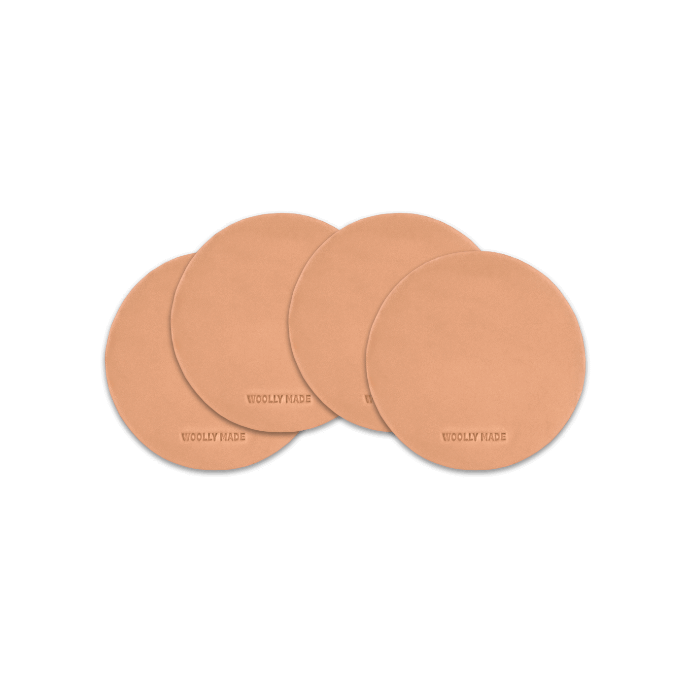 Natural leather coaster set. Made in Portland