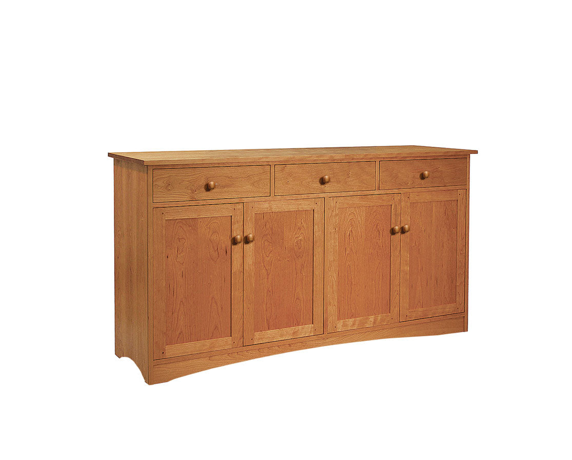 Joinery 4-Door Sideboard with Shaker Pulls and Joinery Kick
