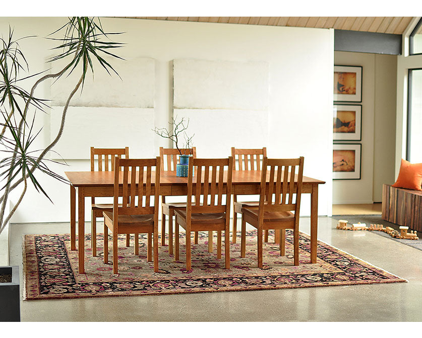 Shaker Dining Room Table in Cherry with Arts and Crafts Chairs