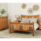 Sorenson Reverse Bed in Cherry with Quilted Maple Panels 