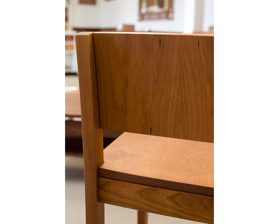 Studio Stool in Cherry Back Detail