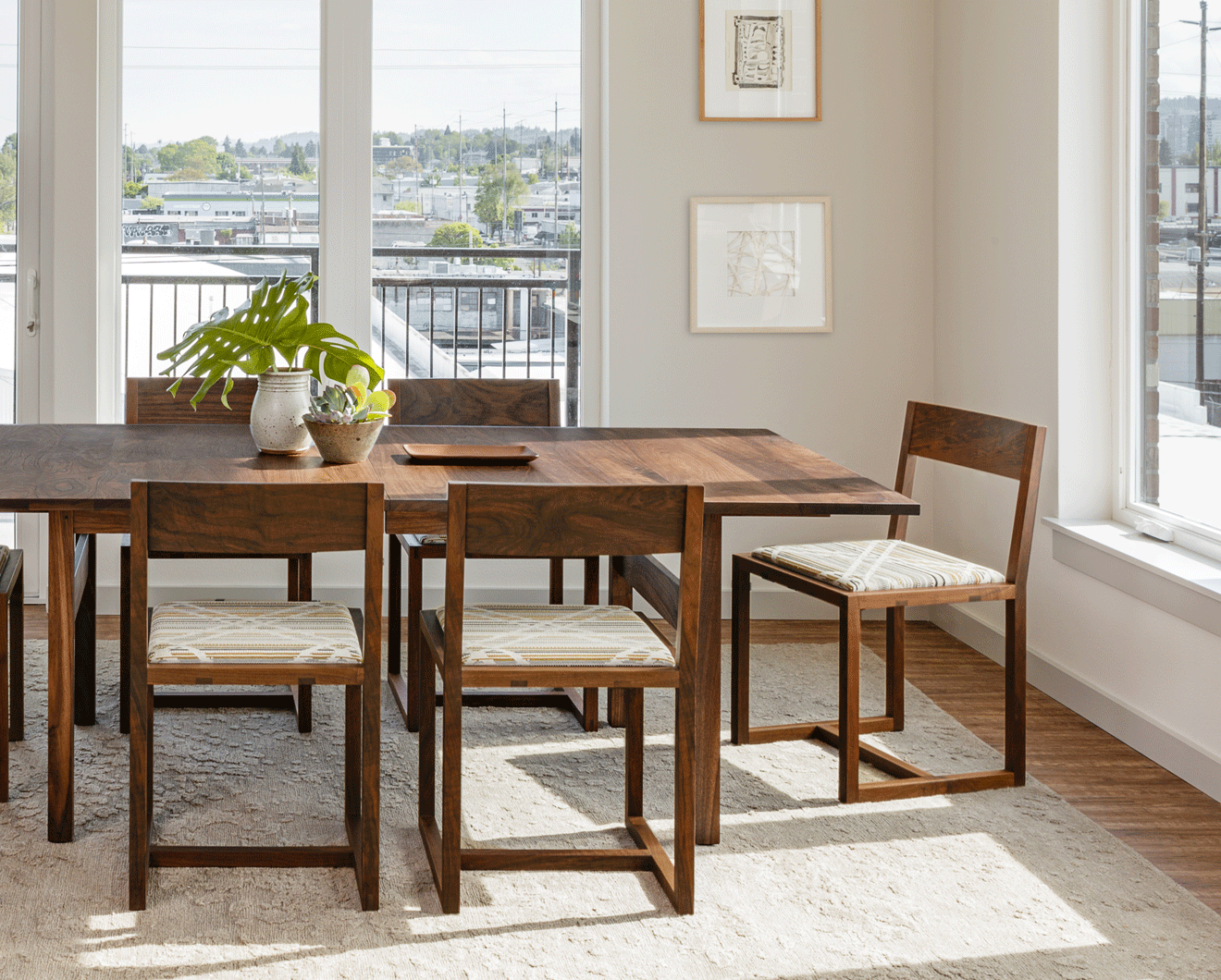 Celilo Dining Chair in Eastern Walnut with Celilo Dining Table