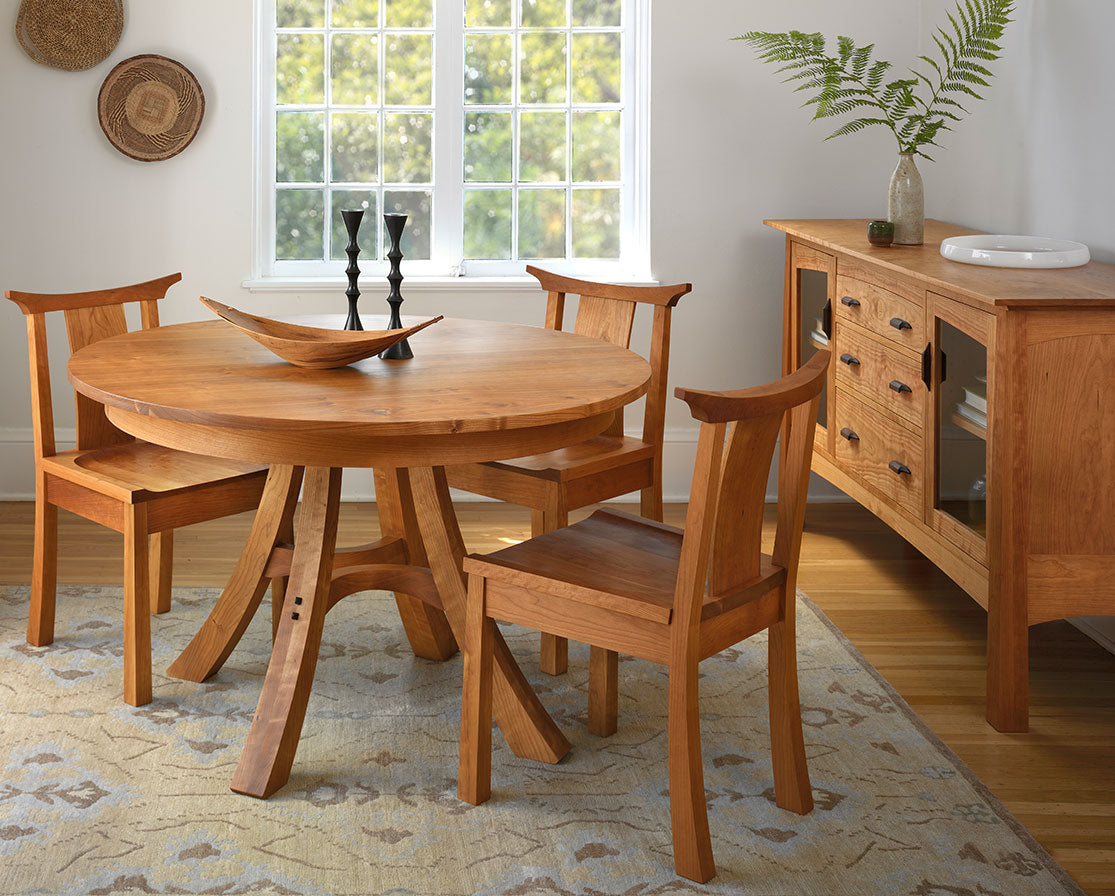 Alexander Sideboard in Cherry with Kyoto Dining Table and Kyoto Chairs