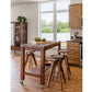 Medium Butcher Block Island in Western Walnut with Teton Stools and Whitman Curi